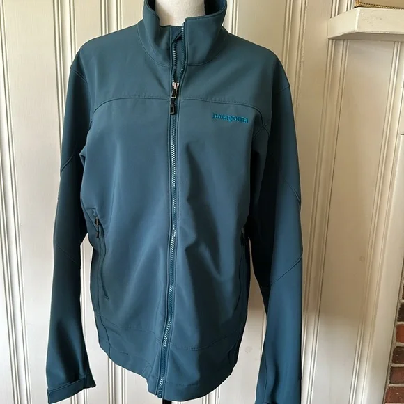 Patagonia Polartec Soft Shell Jacket Blue/Green Size M - Picture 3 of 9